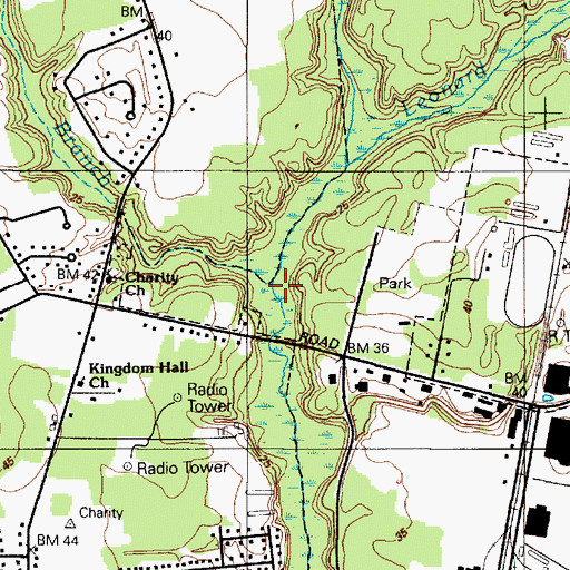 Topographic Map of Leonard Pond Run, MD