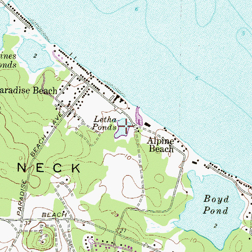 Topographic Map of Letha Ponds, MD