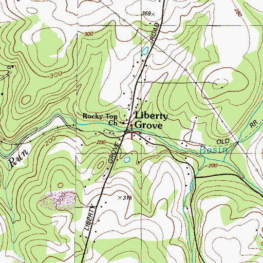 Topographic Map of Liberty Grove, MD