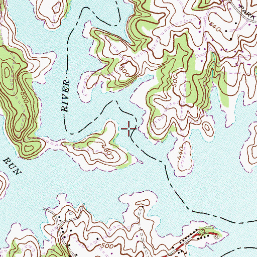 Topographic Map of Liberty Lake, MD