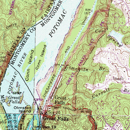 Topographic Map of Limekiln Branch, MD