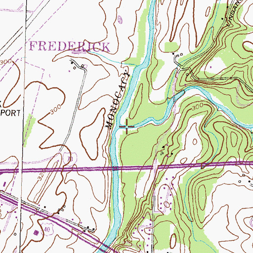 Topographic Map of Linganore Creek, MD