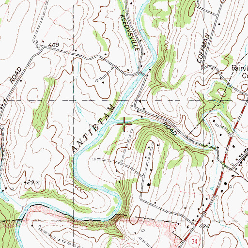 Topographic Map of Little Antietam Creek, MD