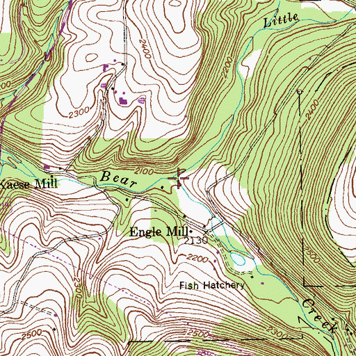 Topographic Map of Little Bear Creek, MD