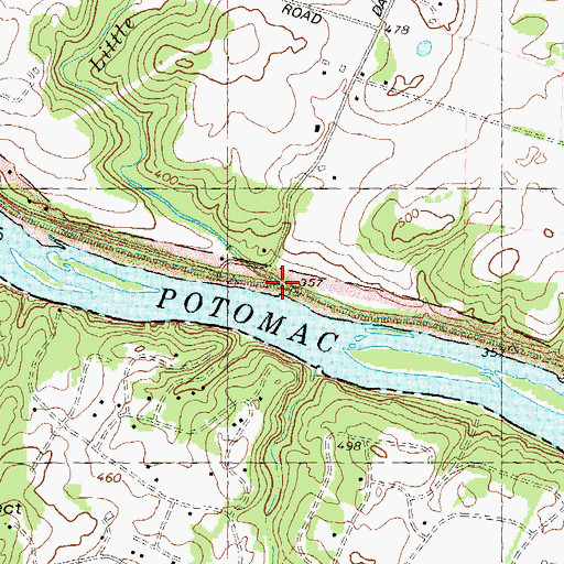 Topographic Map of Little Conococheague Creek, MD