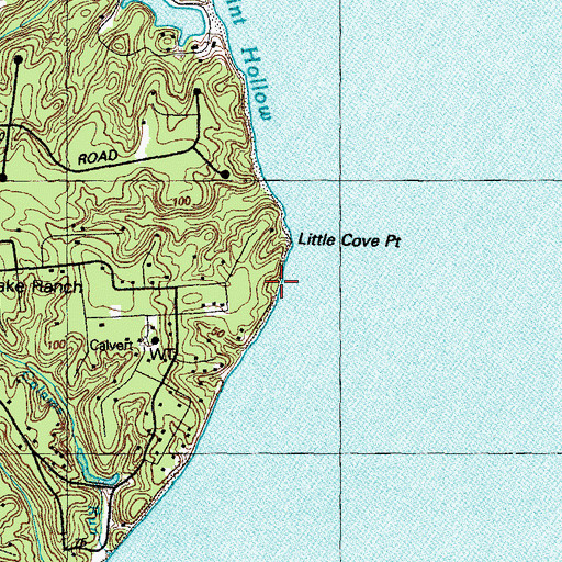 Topographic Map of Little Cove Point, MD
