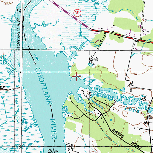 Topographic Map of Little Creek, MD