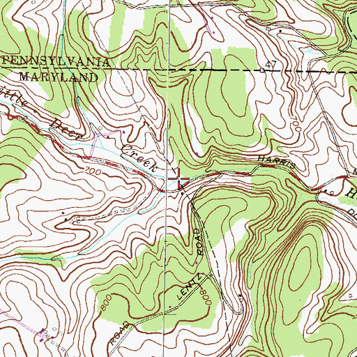 Topographic Map of Little Deer Creek, MD