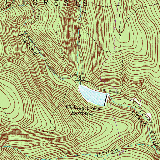 Topographic Map of Little Fishing Creek, MD