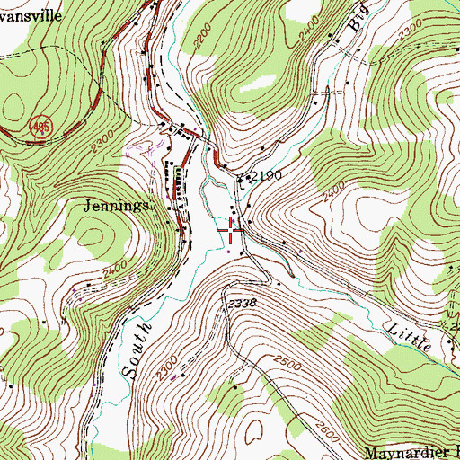 Topographic Map of Little Laurel Run, MD