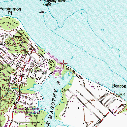Topographic Map of Little Magothy River, MD
