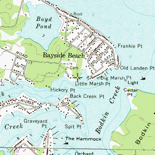 Topographic Map of Little Marsh Point, MD
