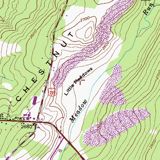 Topographic Map of Little Meadows, MD