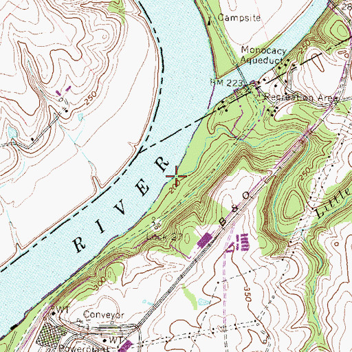 Topographic Map of Little Monocacy River, MD