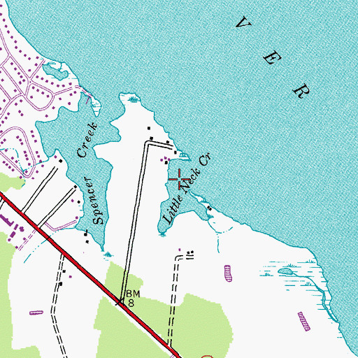 Topographic Map of Little Neck Creek, MD