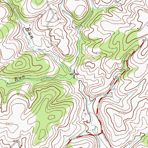 Topographic Map of Little Piney Run, MD