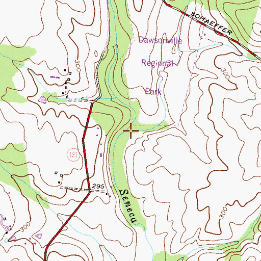 Topographic Map of Little Seneca Creek, MD