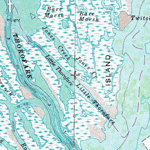 Topographic Map of Little Thorofare, MD