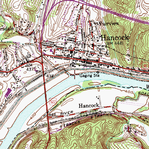 Topographic Map of Little Tonoloway Creek, MD