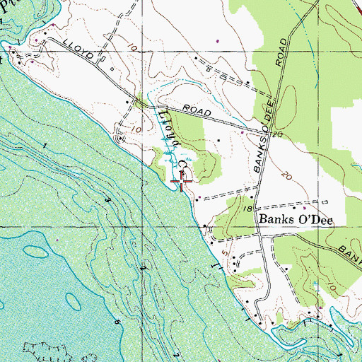 Topographic Map of Lloyd Creek, MD