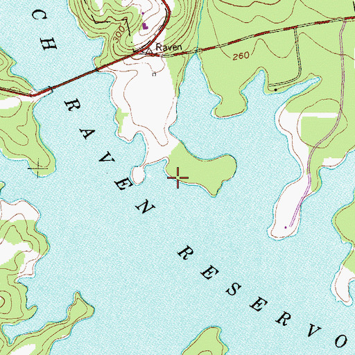 Topographic Map of Loch Raven Reservoir, MD