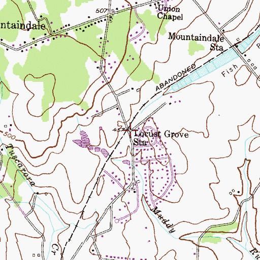 Topographic Map of Locust Grove Station, MD