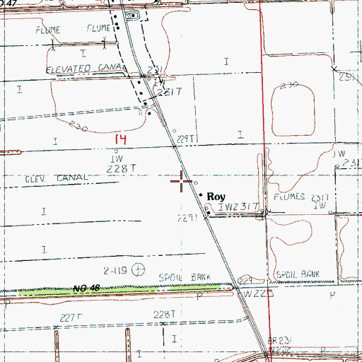 Topographic Map of Roy, AR