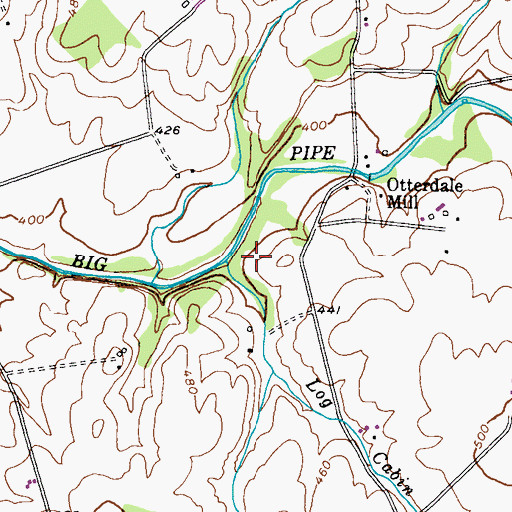 Topographic Map of Log Cabin Branch, MD