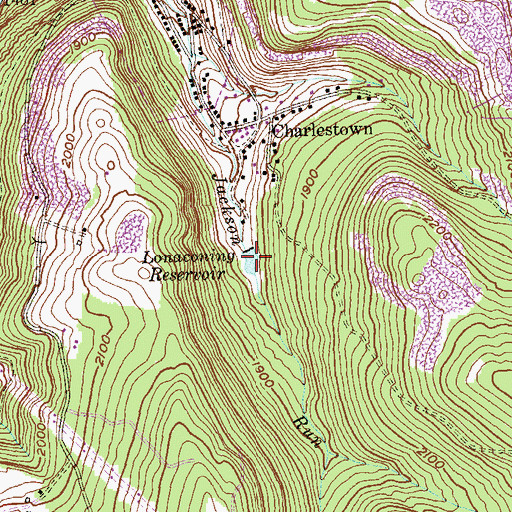 Topographic Map of Lonaconing Reservoir, MD