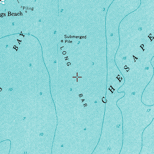 Topographic Map of Long Bar, MD