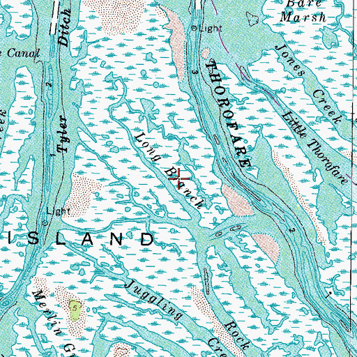 Topographic Map of Long Branch, MD