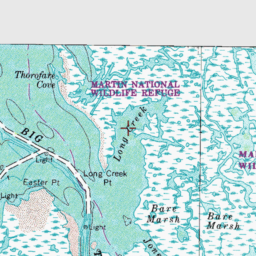 Topographic Map of Long Creek, MD