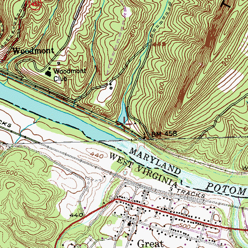 Topographic Map of Long Hollow, MD