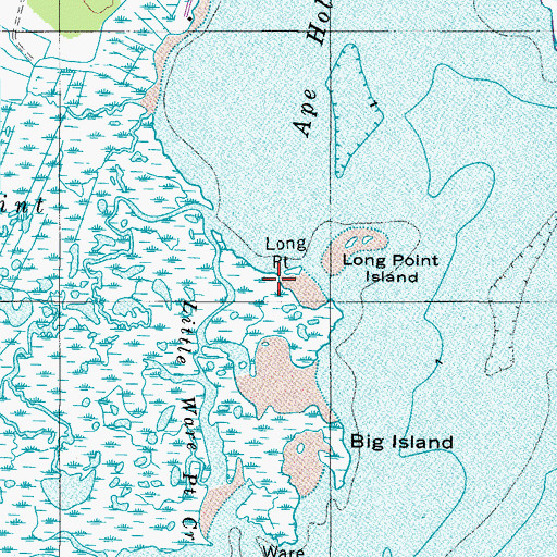 Topographic Map of Long Point, MD