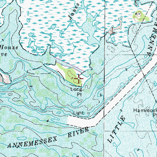 Topographic Map of Long Point, MD