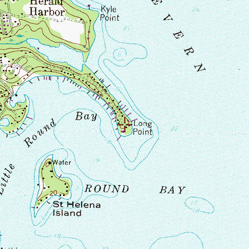 Topographic Map of Long Point, MD