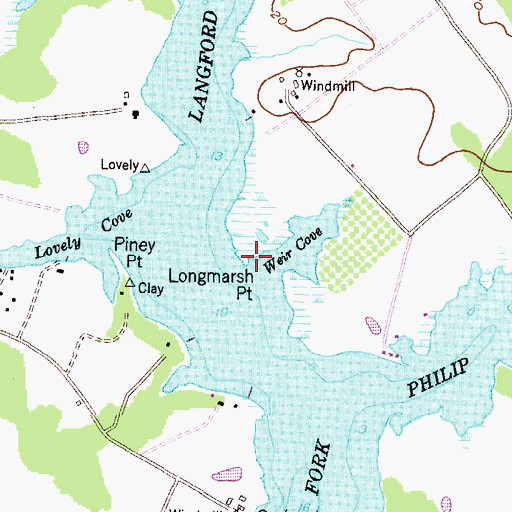 Topographic Map of Longmarsh Point, MD