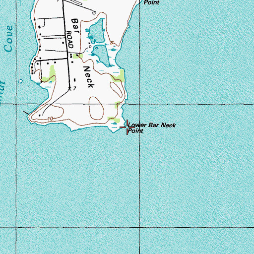 Topographic Map of Lower Bar Neck Point, MD