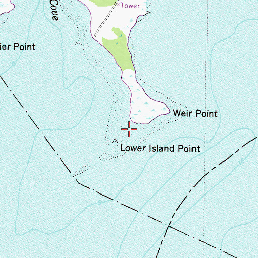 Topographic Map of Lower Island Point, MD