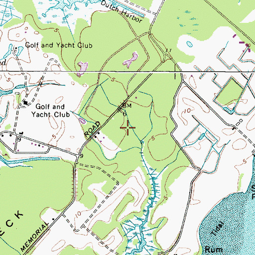 Topographic Map of Lower Sinepuxent Neck, MD