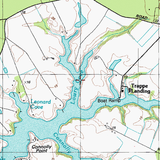Topographic Map of Lowry Cove, MD