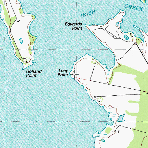 Topographic Map of Lucy Point, MD