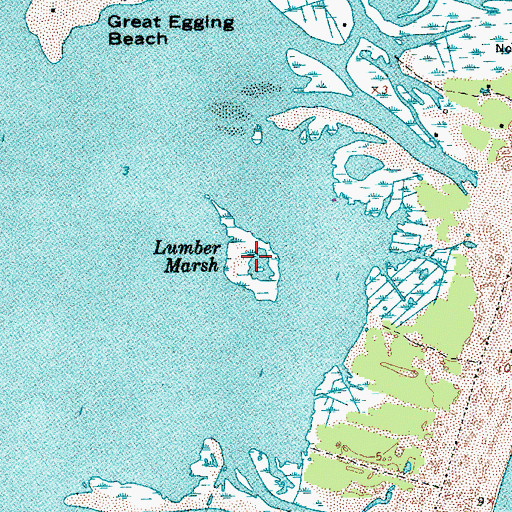 Topographic Map of Lumber Marsh, MD