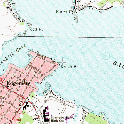 Topographic Map of Lynch Point, MD