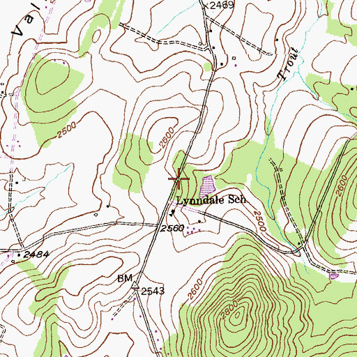 Topographic Map of Lynndale School, MD