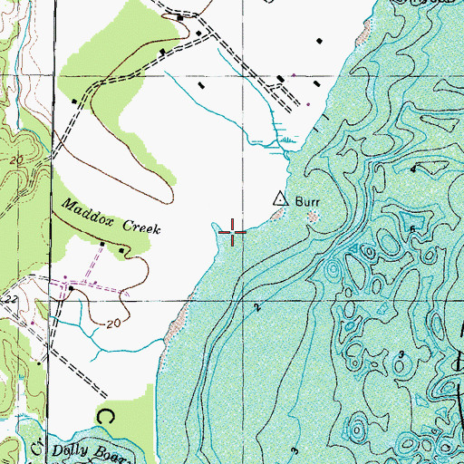 Topographic Map of Maddox Creek, MD