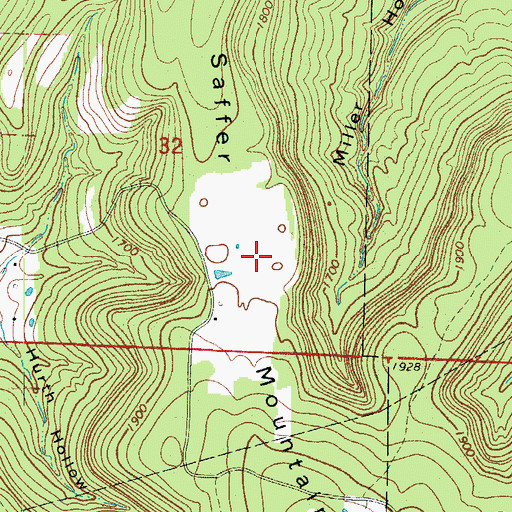 Topographic Map of Saffer Mountain, AR