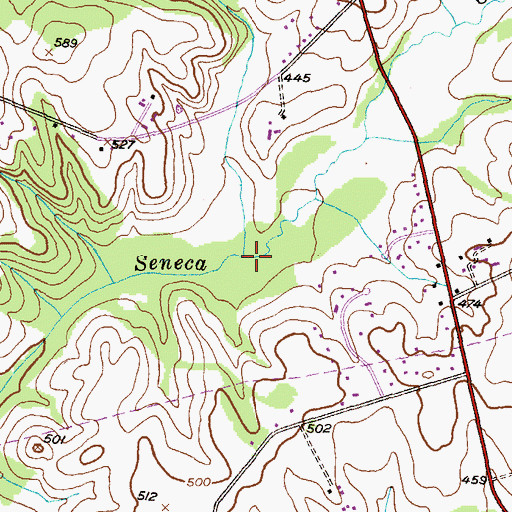 Topographic Map of Magruder Branch, MD