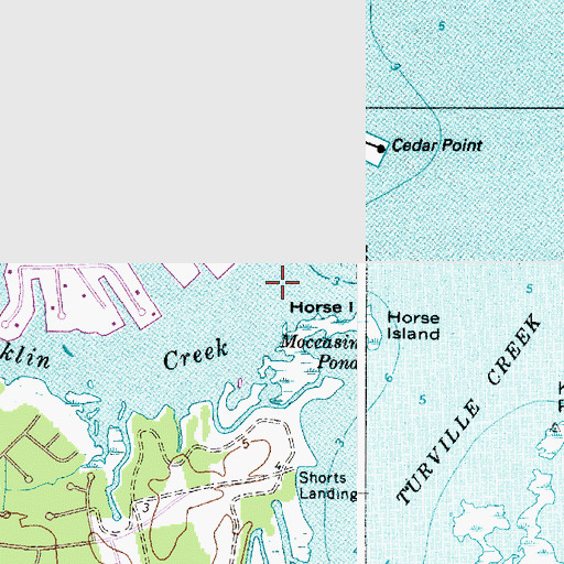 Topographic Map of Manklin Creek, MD