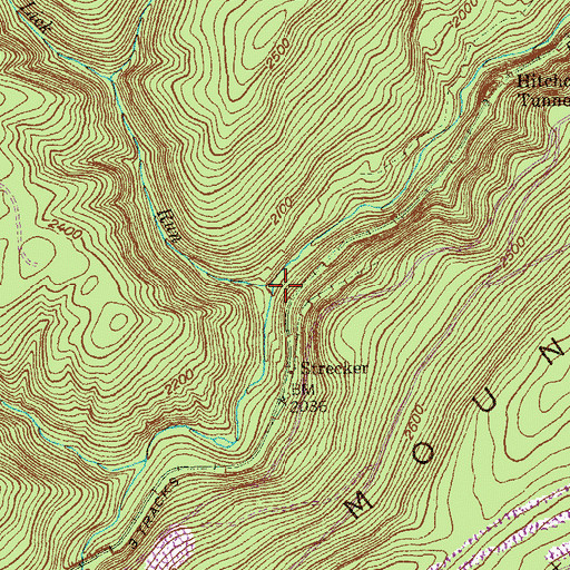 Topographic Map of Maple Lick Run, MD